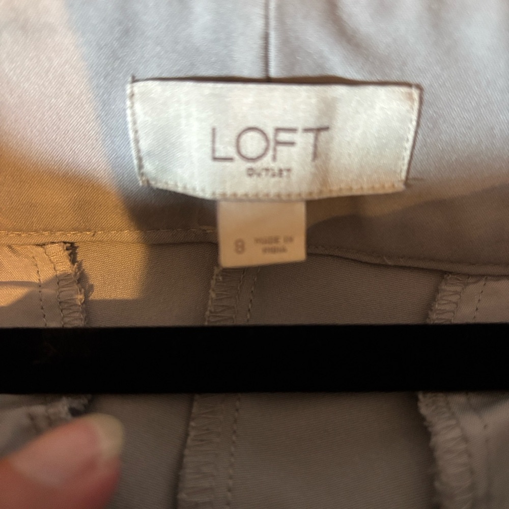 Gray Chino Pants loft curvy ankle size 8 - Picture 5 of 5
